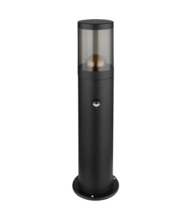Xeloo PIR 50cm Outdoor Bollard Matt Black 1x E27-2