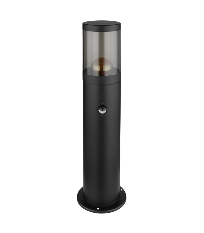 Xeloo PIR 50cm Outdoor Bollard Matt Black 1x E27-2