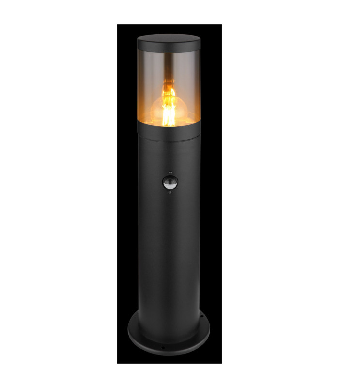 Xeloo PIR 50cm Outdoor Bollard Matt Black 1x E27-4