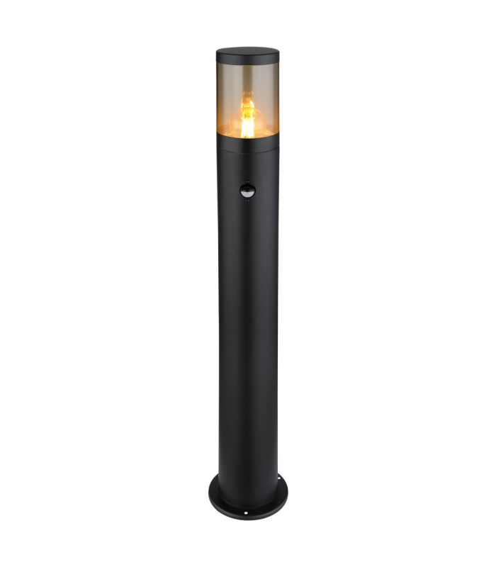 Xeloo PIR 80cm Outdoor Bollard Matt Black 1x E27-1