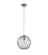 Spherical Caged Ceiling Pendant, 1 x E27, Polished Nickel - 4