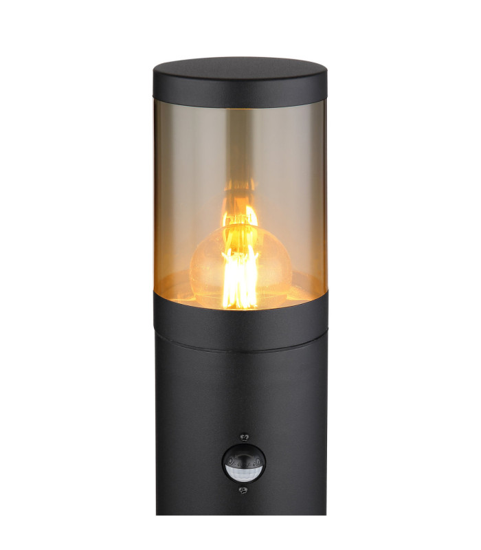 Xeloo PIR 80cm Outdoor Bollard Matt Black 1x E27-3