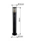 Xeloo PIR 80cm Outdoor Bollard Matt Black 1x E27-6