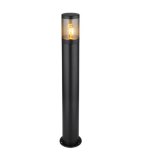 Xeloo 80cm Outdoor Bollard Matt Black 1x E27-1