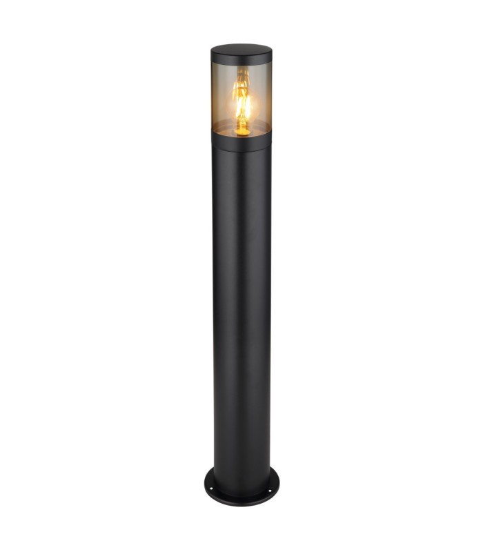 Xeloo 80cm Outdoor Bollard Matt Black 1x E27-1