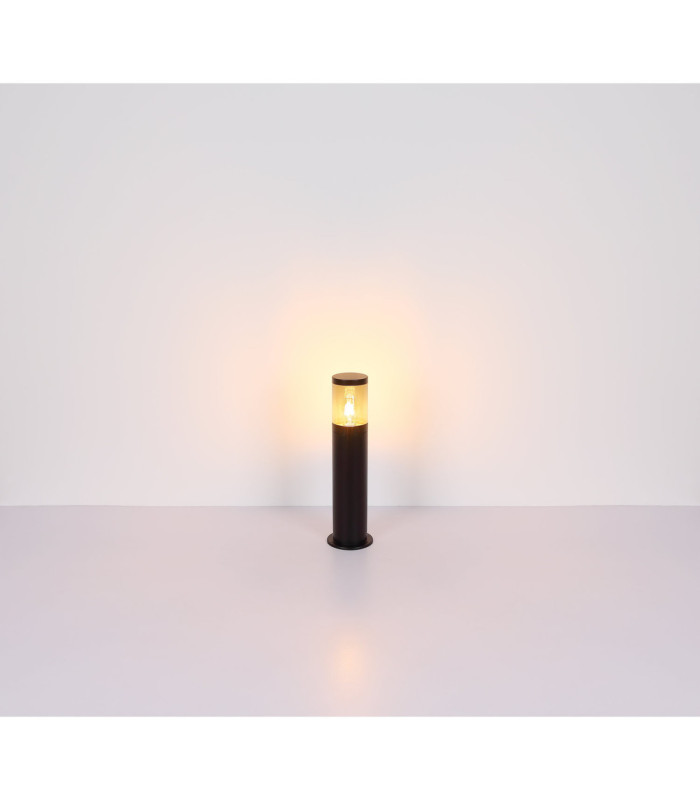Xeloo 80cm Outdoor Bollard Matt Black 1x E27-6