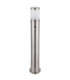 Xeloo 80cm Outdoor Bollard Silver Glossy 1x E27-2