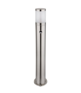 Xeloo 80cm Outdoor Bollard Silver Glossy 1x E27-2
