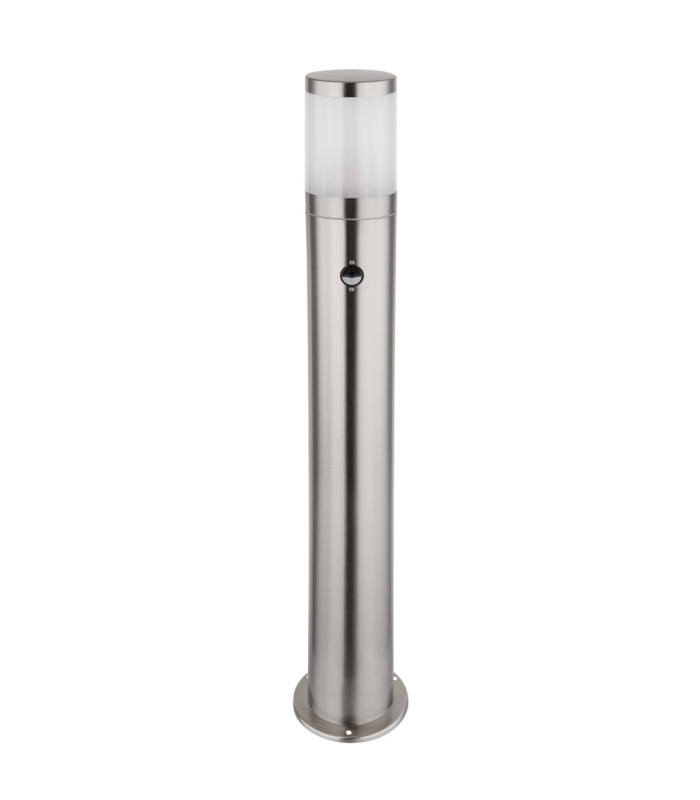 Xeloo 80cm Outdoor Bollard Silver Glossy 1x E27-2