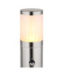 Xeloo 80cm Outdoor Bollard Silver Glossy 1x E27-3