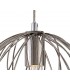 Spherical Caged Ceiling Pendant, 1 x E27, Polished Nickel - 7