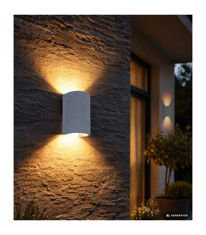 Ferguson Outdoor Up Down Wall Lamp Matt White 2x G9-6