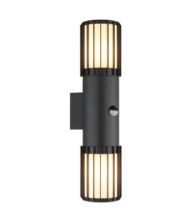 Mervin PIR Outdoor Up Down Wall Lamp Matt Anthracite 2x E27-1