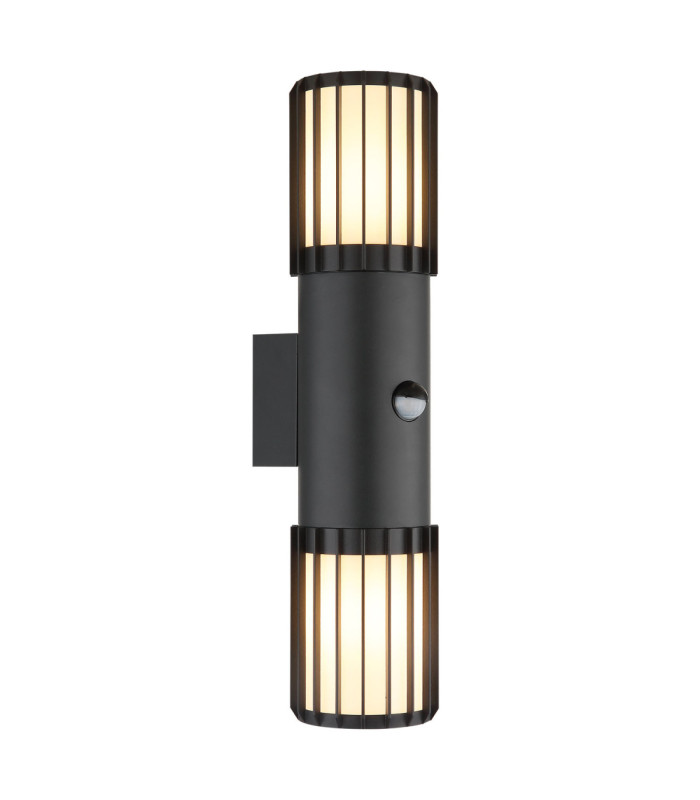 Mervin PIR Outdoor Up Down Wall Lamp Matt Anthracite 2x E27-1
