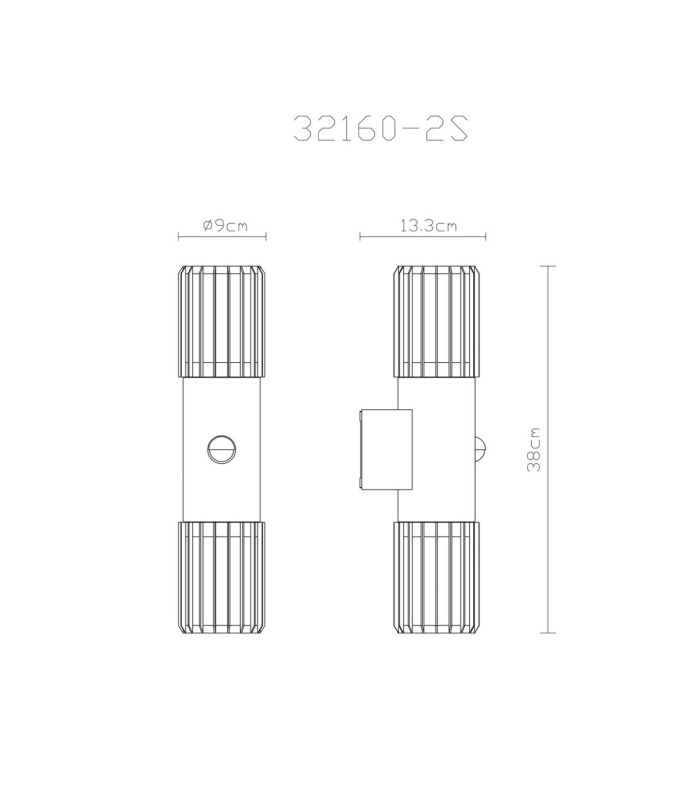 Mervin PIR Outdoor Up Down Wall Lamp Matt Anthracite 2x E27-7