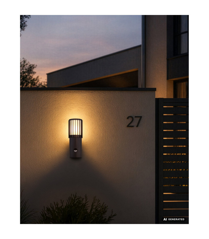 Mervin Outdoor Modern Wall Lamp Matt Anthracite 1x E27-6