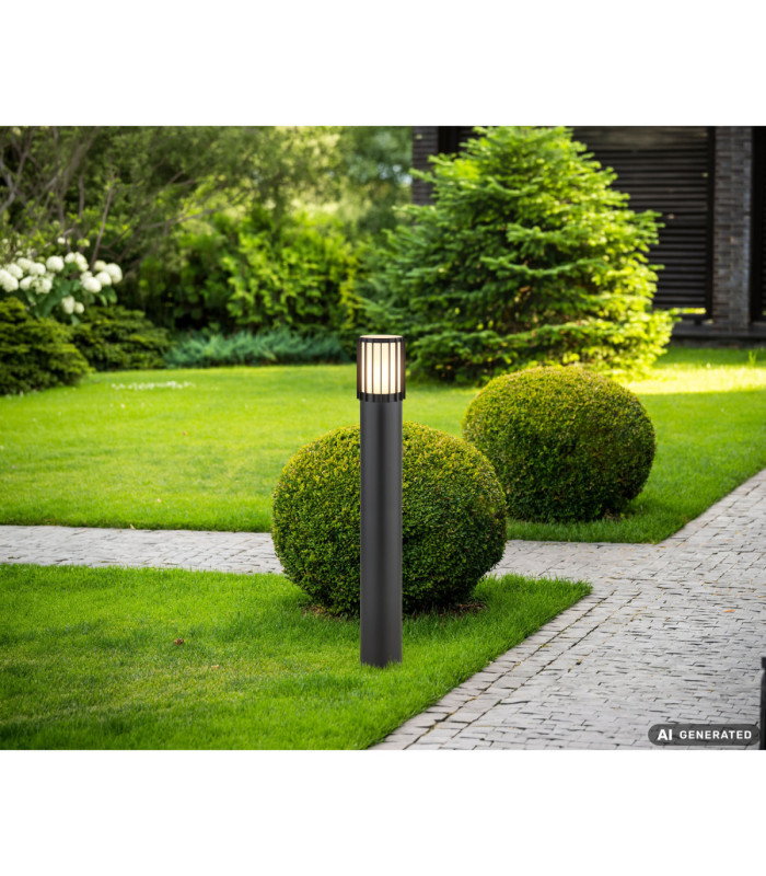 Mervin 100cm Outdoor Bollard Matt Anthracite 1x E27-5