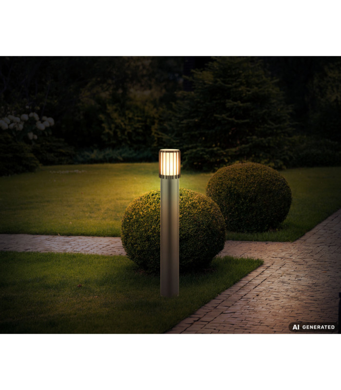 Mervin 100cm Outdoor Bollard Matt Anthracite 1x E27-6