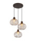 Mateo Cluster Pendant Ceiling Light Rust Colour  3x E27-1