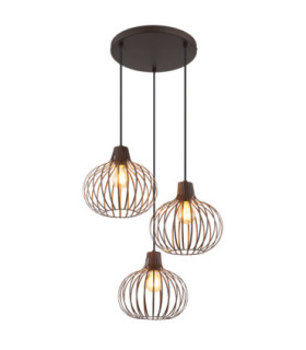 Mateo Cluster Pendant Ceiling Light Rust Colour  3x E27-1