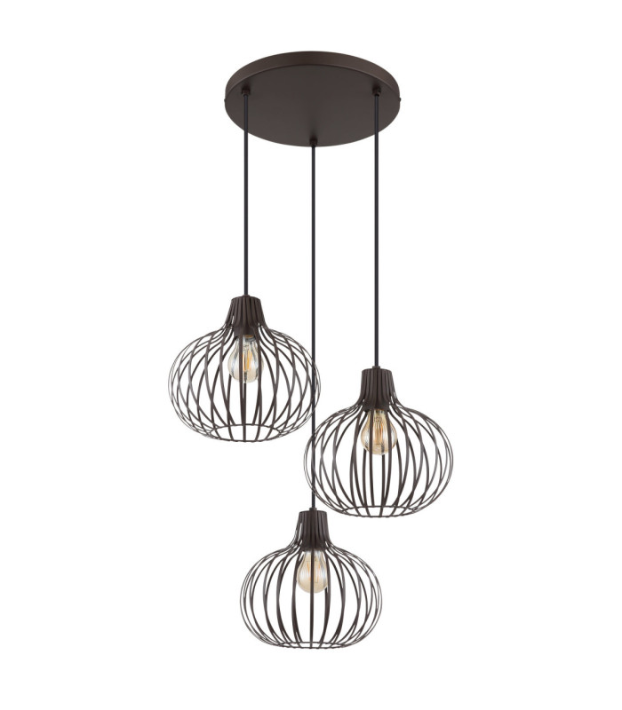 Mateo Cluster Pendant Ceiling Light Rust Colour  3x E27-2