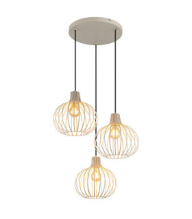 Mateo Cluster Pendant Ceiling Light Creme Colour  3x E27-1
