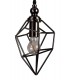 Small Caged Ceiling Pendant, 1 x E27, Black Nickel - 5