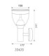 Savira Integrated LED Outdoor Wall Lantern 3000K-8