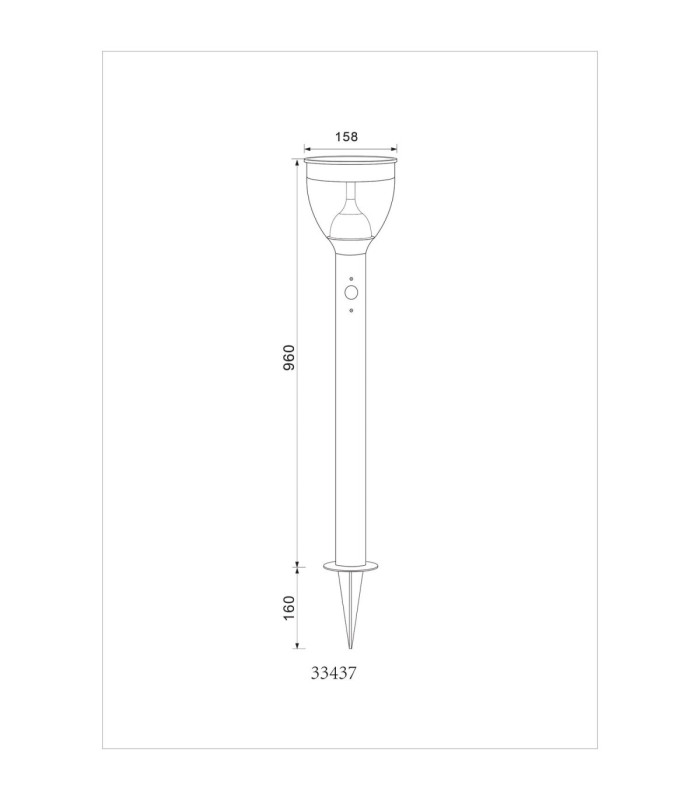 Savira Integrated LED Outdoor Spike 3000K-6