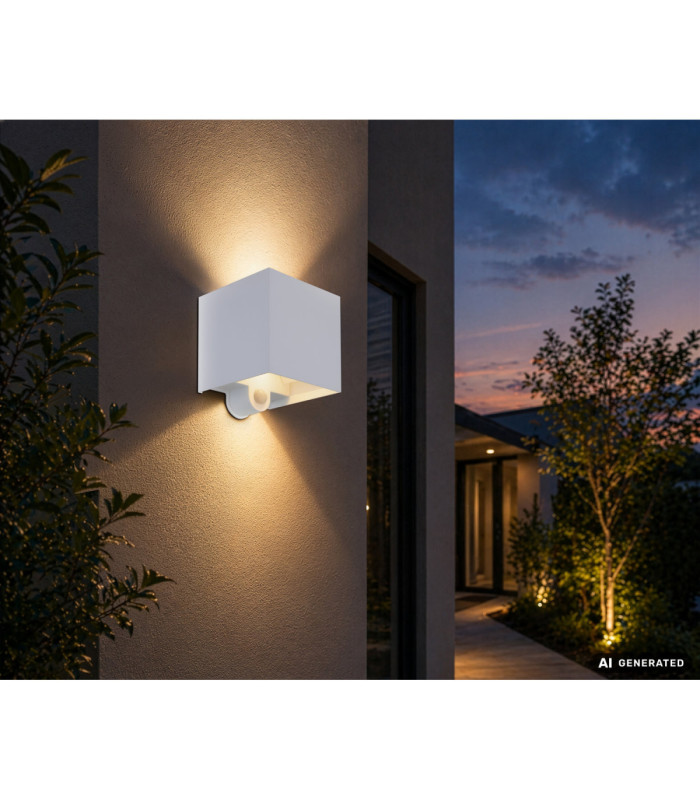 Veronika Integrated LED Outdoor Up Down Wall Lamp White 3000K-7