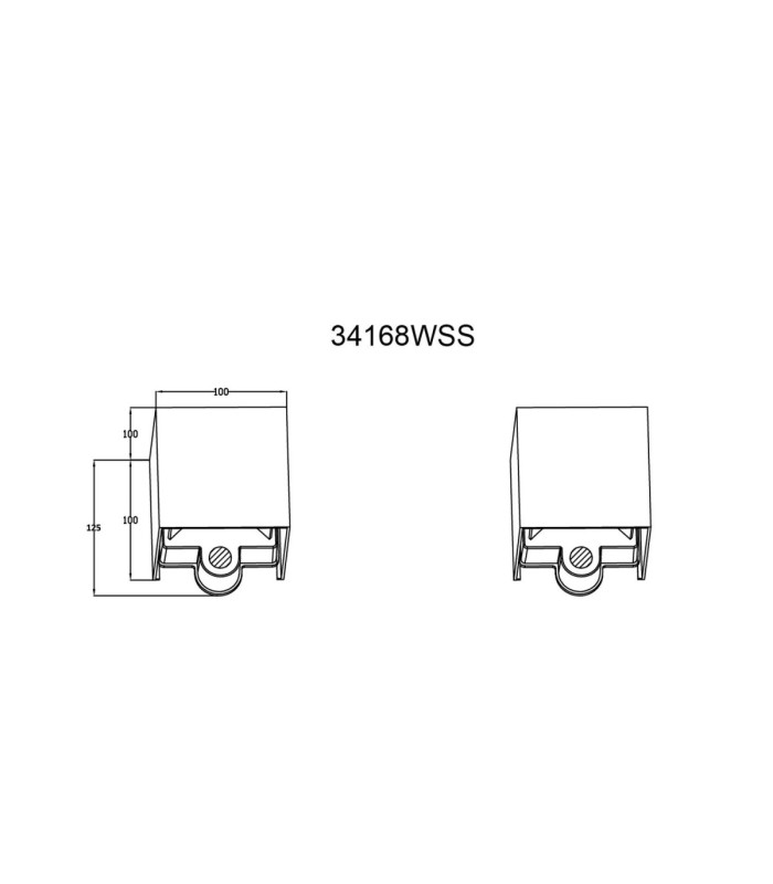 Veronika Integrated LED Outdoor Up Down Wall Lamp White 3000K-8
