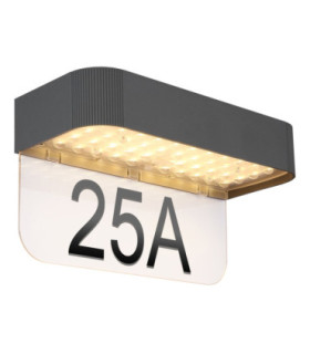 Numero Integrated LED Outdoor Wall Down Lamp Matt Grey 3000K-1