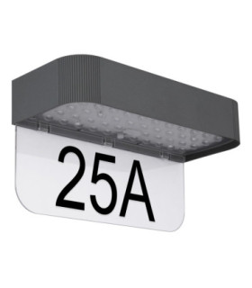 Numero Integrated LED Outdoor Wall Down Lamp Matt Grey 3000K-2