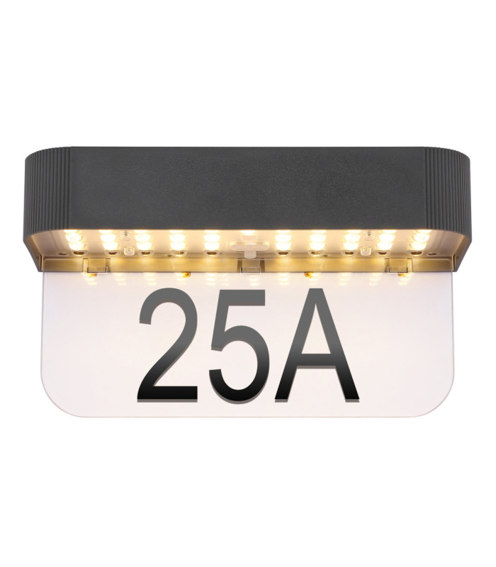 Numero Integrated LED Outdoor Wall Down Lamp Matt Grey 3000K-3