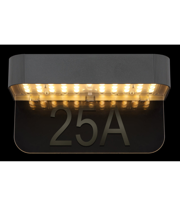 Numero Integrated LED Outdoor Wall Down Lamp Matt Grey 3000K-6