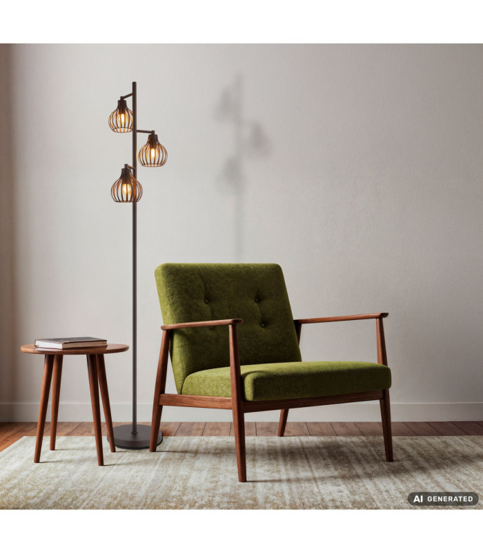 Mateo Multi Arm Floor Lamp Rust Colour  3x E14-7