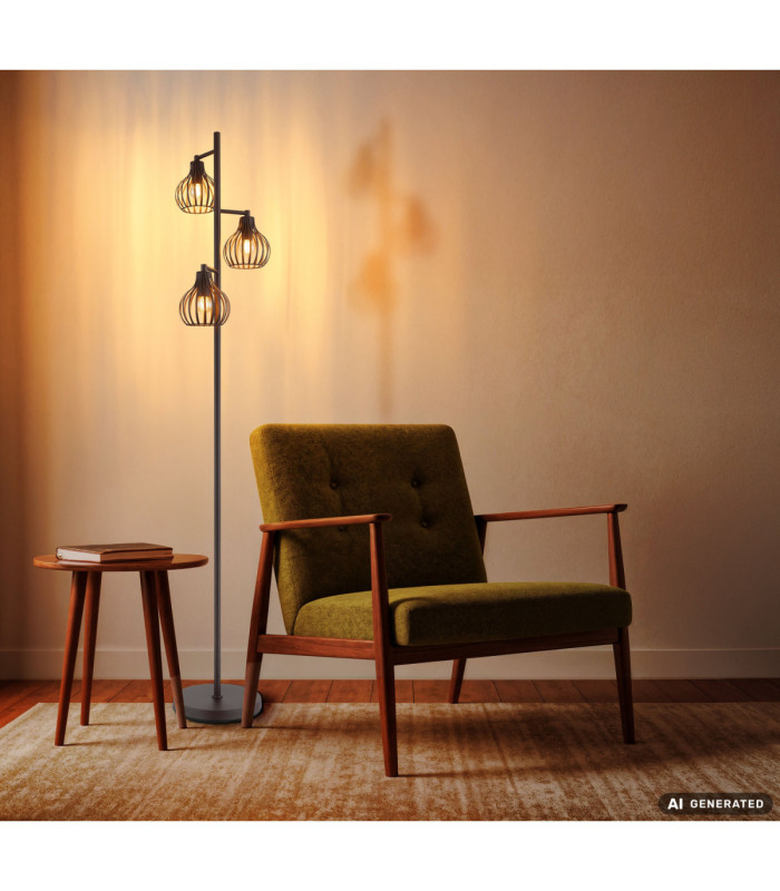 Mateo Multi Arm Floor Lamp Rust Colour  3x E14-8