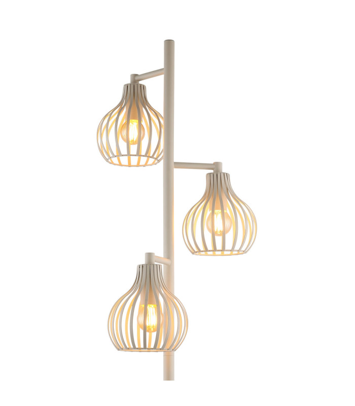 Mateo Multi Arm Floor Lamp Creme Colour  3x E14-3