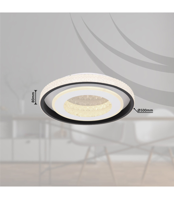 Lucky Integrated LED Decorative Flush Ceiling Light White 2700-6000K-12