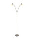 Malte Multi Arm Floor Lamp Matt Nickel 2x E14 3000K-3