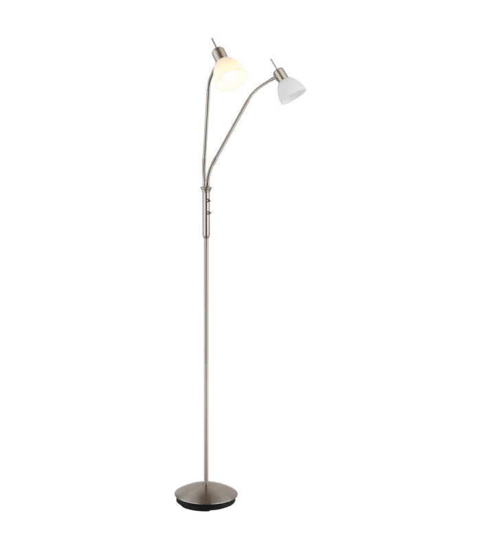 Malte Multi Arm Floor Lamp Matt Nickel 2x E14 3000K-5