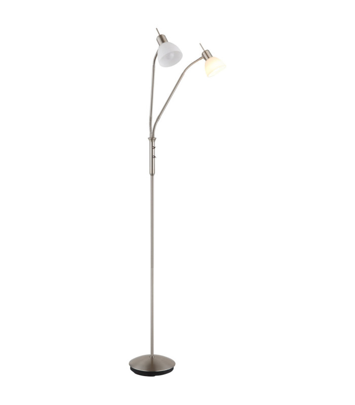 Malte Multi Arm Floor Lamp Matt Nickel 2x E14 3000K-6