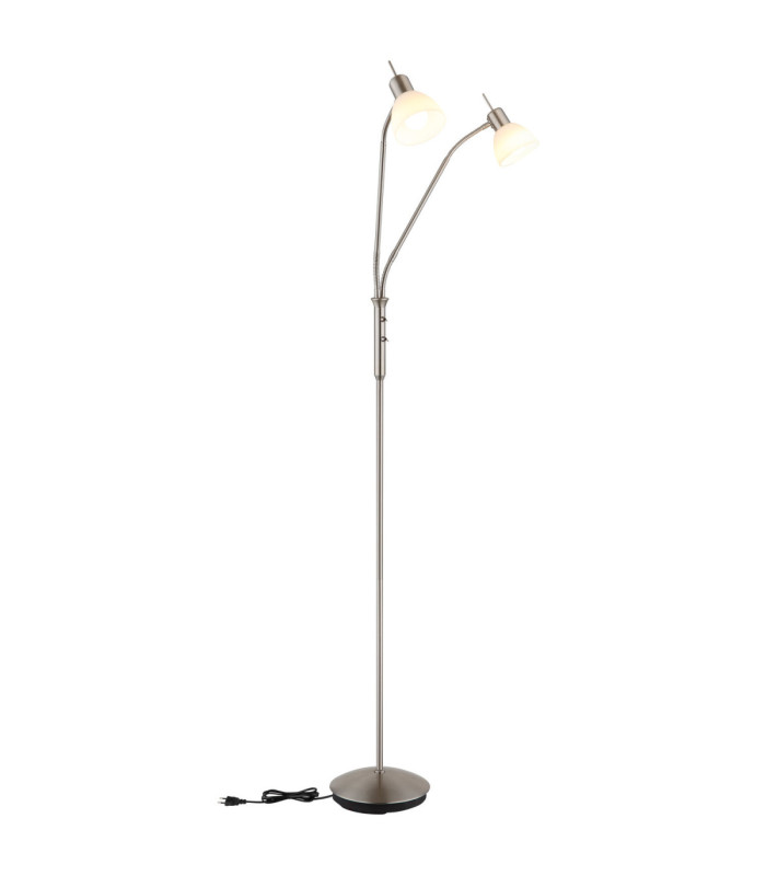 Malte Multi Arm Floor Lamp Matt Nickel 2x E14 3000K-7