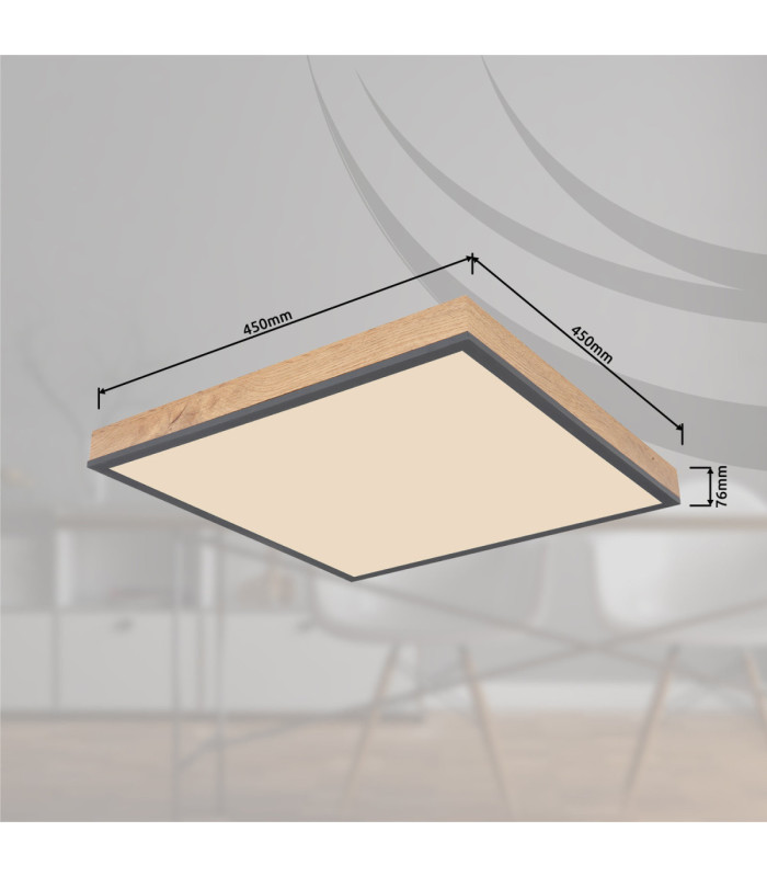 Doro Square 45cm Integrated LED Panel Graphite 3000-6500K-12