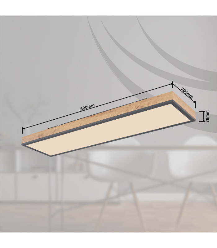 Doro Rectangle Integrated LED Panel Graphite 2700-6500K-12