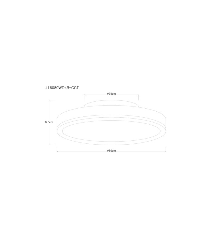 Doro Round Integrated LED Panel Graphite 2700-6500K-12