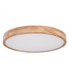 Rainer 60cm Round Integrated LED Flush Ceiling Light Wood Look 2700-6500K-2