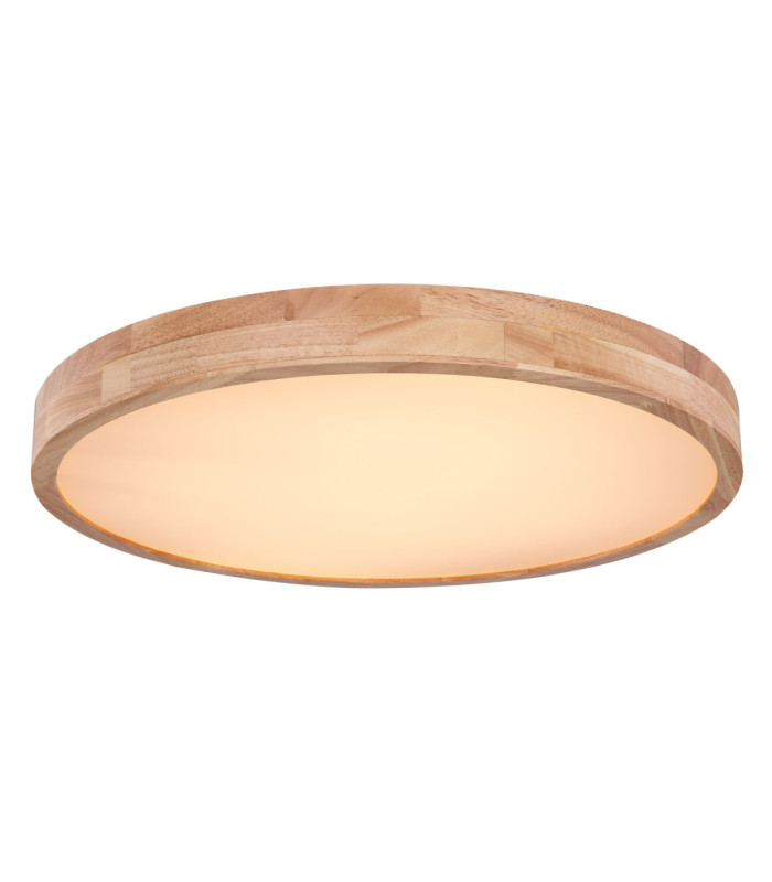 Rainer 60cm Round Integrated LED Flush Ceiling Light Wood Look 2700-6500K-4