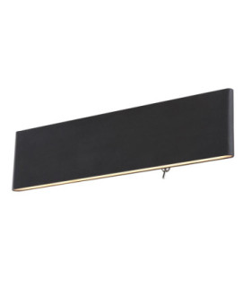 Siegfried 30cm Integrated LED Up & Down Wall Lamp Black 3000K-1