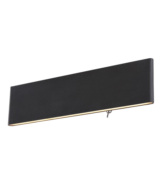 Siegfried 30cm Integrated LED Up & Down Wall Lamp Black 3000K-1